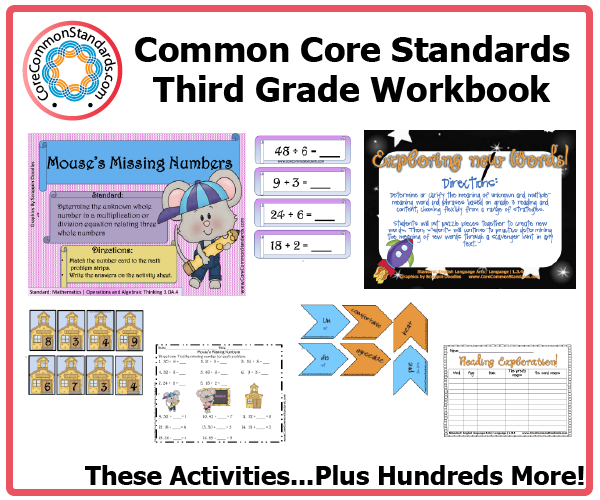 Third Grade Common Core English Worksheets