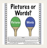 pictures or words lesson